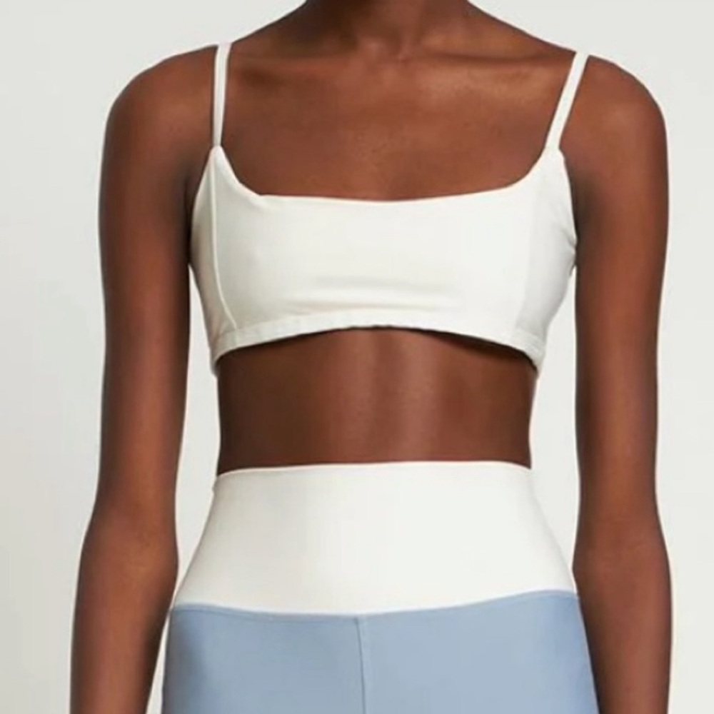 WEWOREWHAT Ivory Lightweight Cami Bra Top Size Large NWT